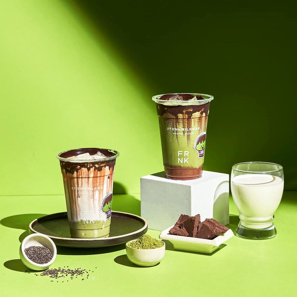 Food photography of FRNK Keto Friendly Drinks styled with aesthetic theme complementing the flavors and ingredients.